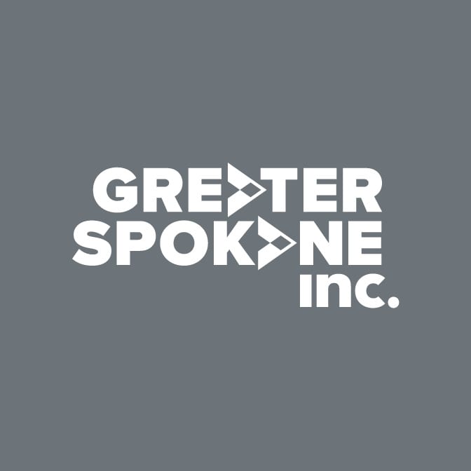 Greater Spokane Incorporated logo on gray