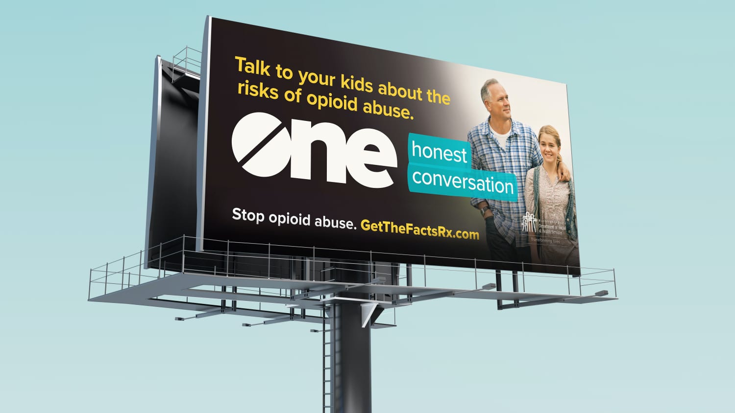 HCA Opioid Awareness billboard