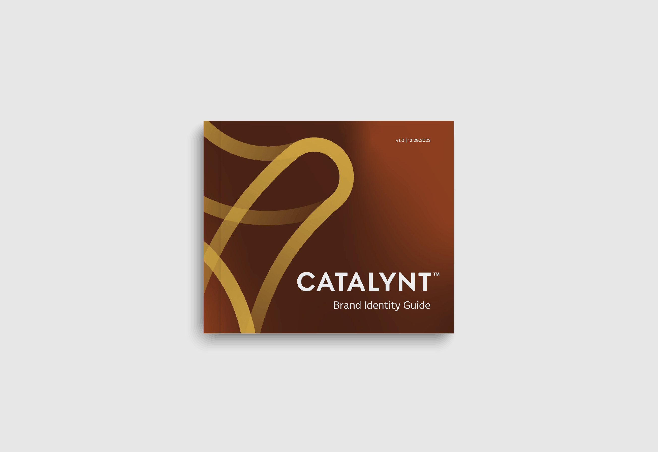 Front cover of booklet featuring the catalynt logo